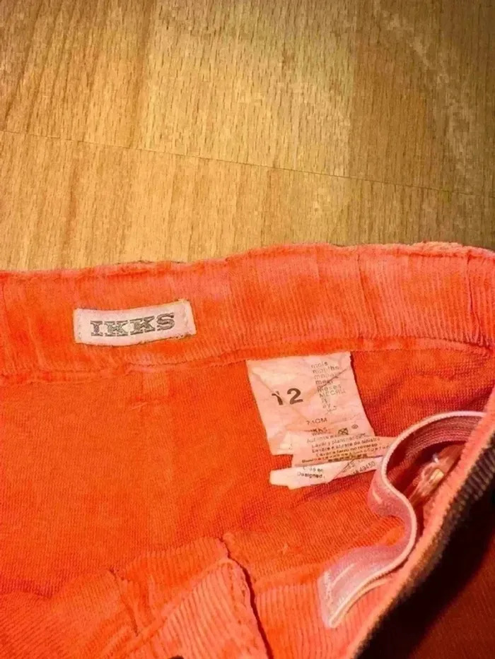 Pantalon velours côtelé IKKS 12 mois - très bon état - photo numéro 2