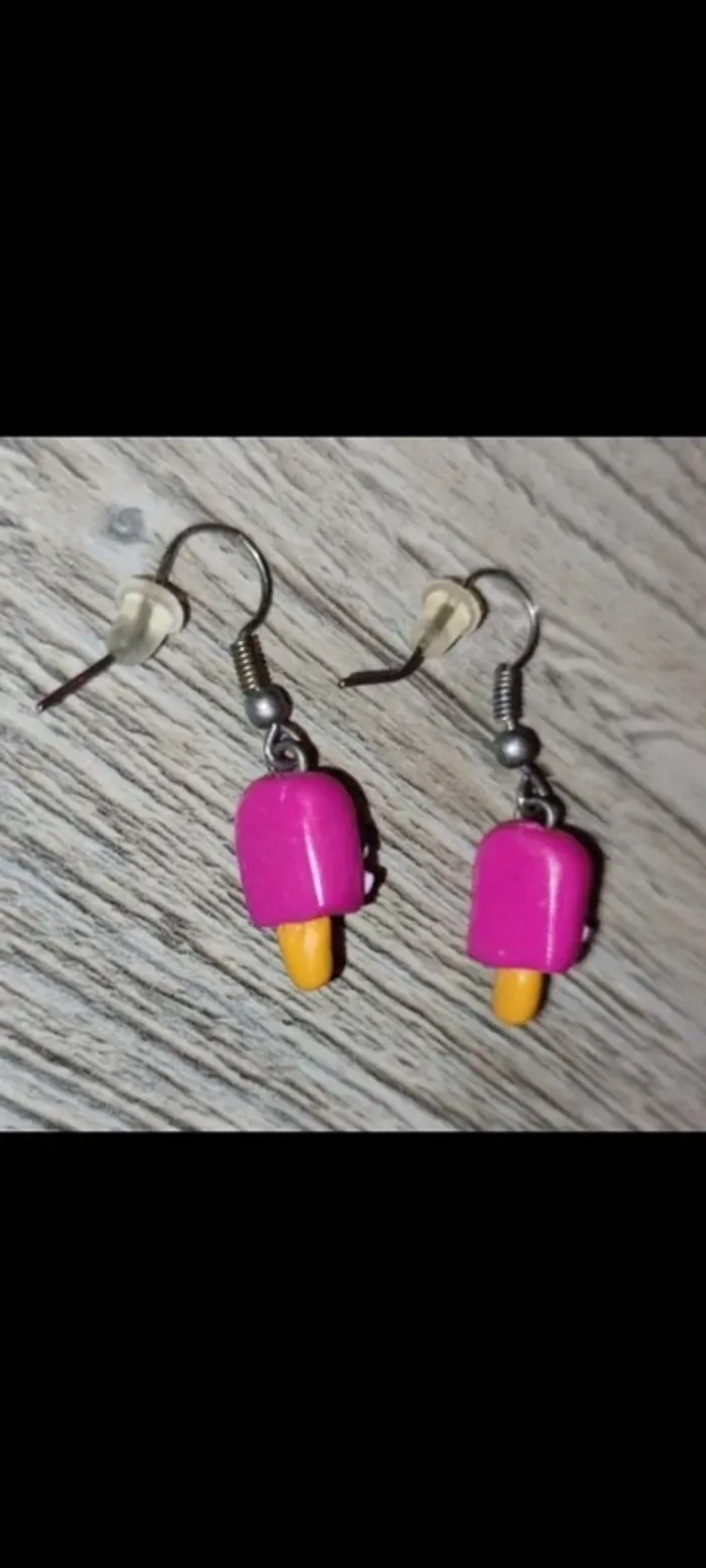 Boucles d'oreilles glaces - photo numéro 2