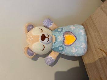 VTech - Mon Ourson Lumi Dodo Bleu, Ours en Peluche Bébé avec Veilleuse Musicale Nomade