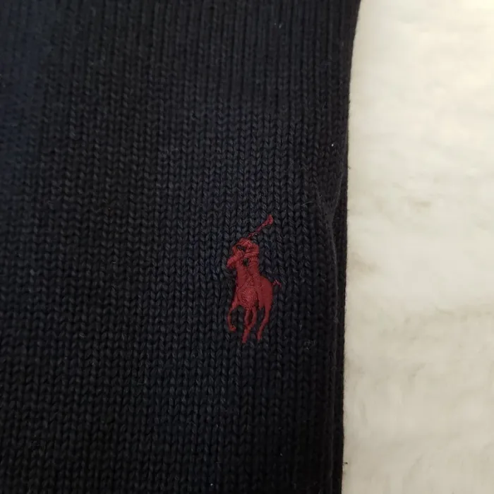 Pull Camionneur half demi zip Ralph Lauren XL Noir - photo numéro 5