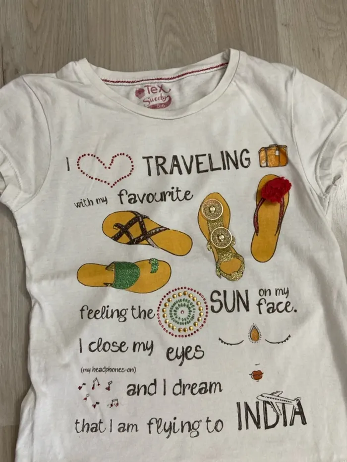 Lot de 4 t-shirts à manches courtes Taille 5 ans - photo numéro 2