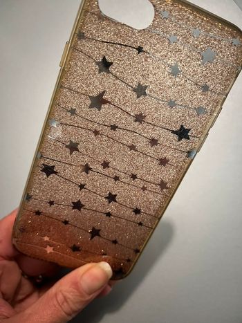 Coque IPhone 7-8 à paillettes rose gold