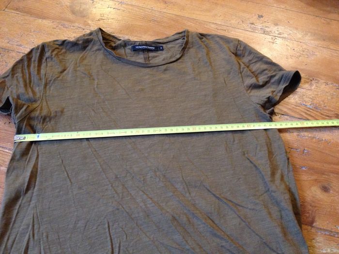T shirt marron brun ✧ col rond ✧ manches courtes ✧ look masculin ✧ taille 38 ✧ monoprix - photo numéro 6