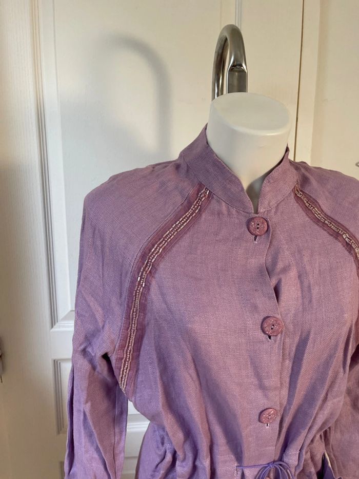 Robe brodée lilas - photo numéro 3