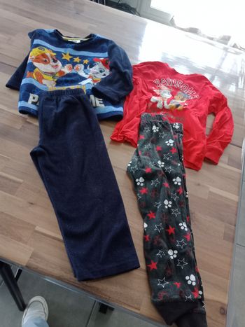 2 pyjamas hiver pat patrouille