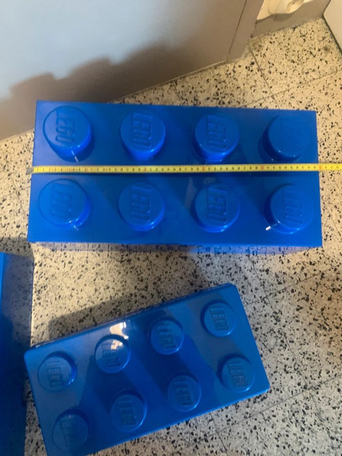 Boîte de rangement lego bleu - photo numéro 5