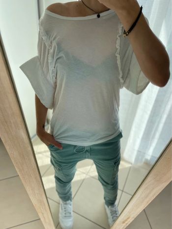 Tee shirt blanc manche large