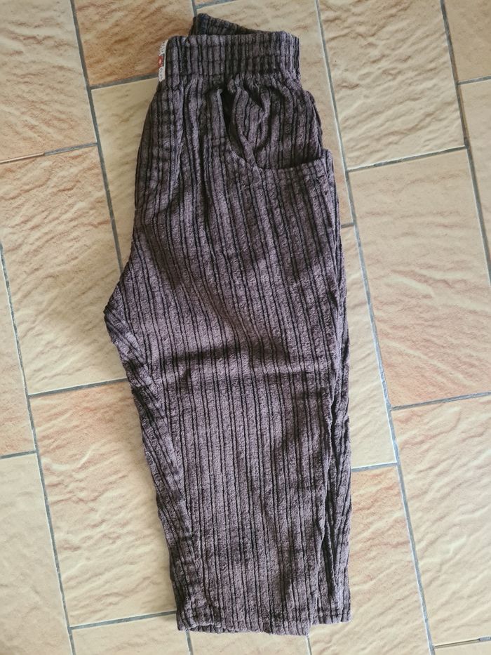 Pantalon velours côtelé marron / Taille 2 ans - photo numéro 3