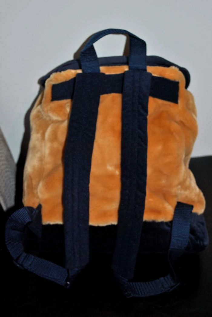 Très grand sac à dos en peluche tout doux avec petit ourson et bretelles réglables - photo numéro 7