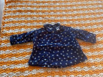 Haut fille bleu petit bateau 6 mois