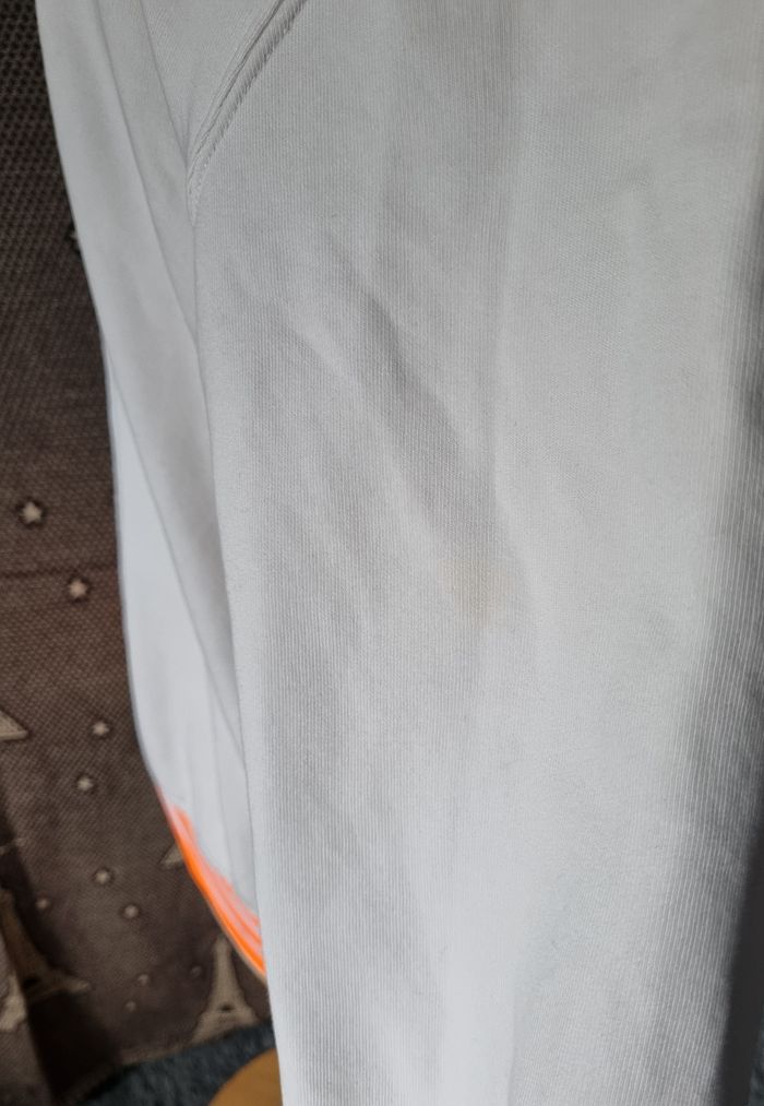 Sweat à capuche blanc et orange fluo taille M mixte - photo numéro 5