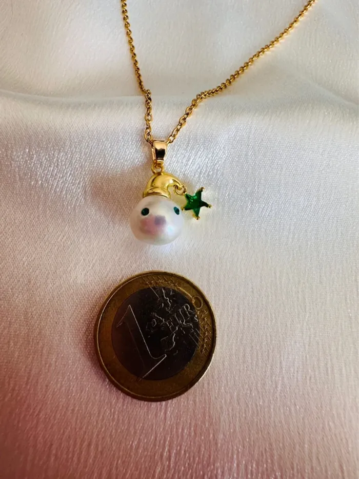 Collier perle baroque petit mage étoilé – création unique et enchantée - photo numéro 2
