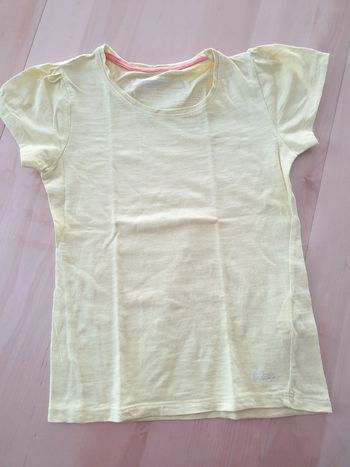 T shirt basic jaune fille 8 ans