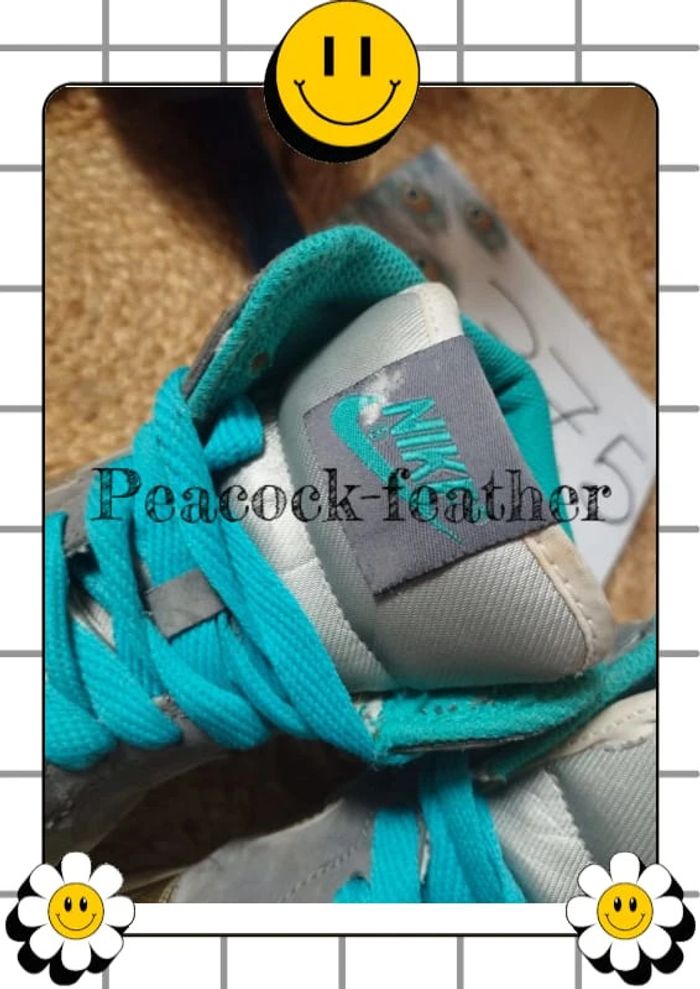 Baskets Nike grises turquoise 37.5 - photo numéro 3