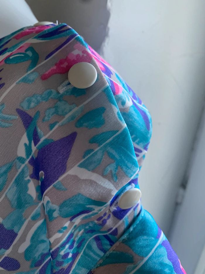 Robe fleurie vintage taille 40 manches courtes - photo numéro 8