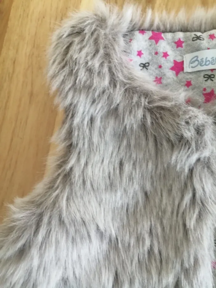 Gilet sans manche gris bébé rêve - photo numéro 4