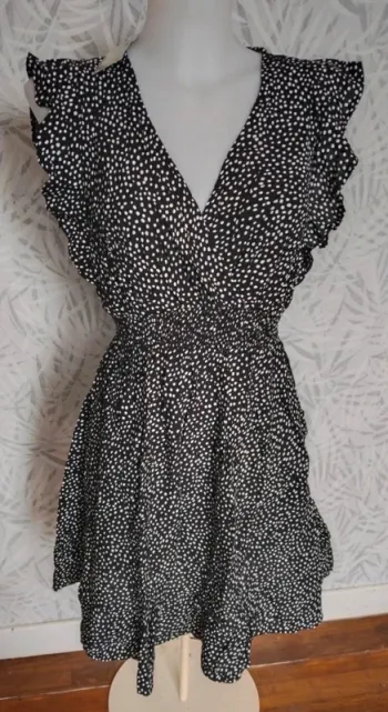 Magnifique robe d'été à pois femme neuve taille S/M 36 38
