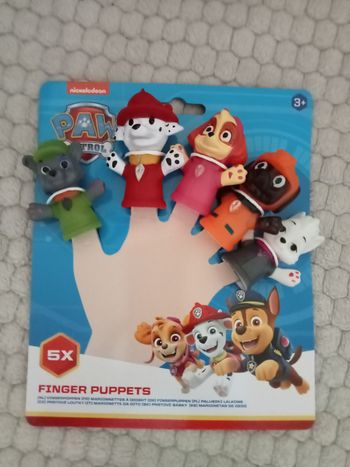 5 marionnettes de doigts paw patrol