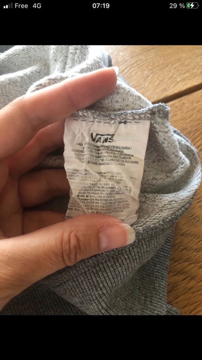 Sweat capuche vans taille S - photo numéro 8