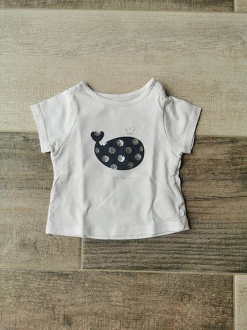 Tee-shirt blanc 3mois fille
