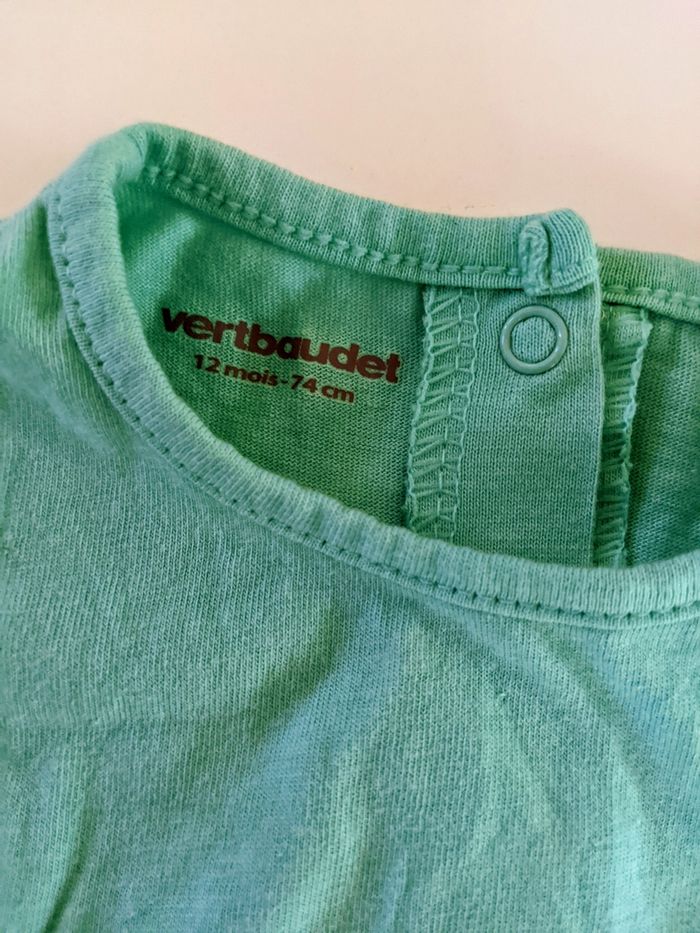 Combishort combicourt barboteuse salopette vert 12 mois 74 cm Vertbaudet - photo numéro 3