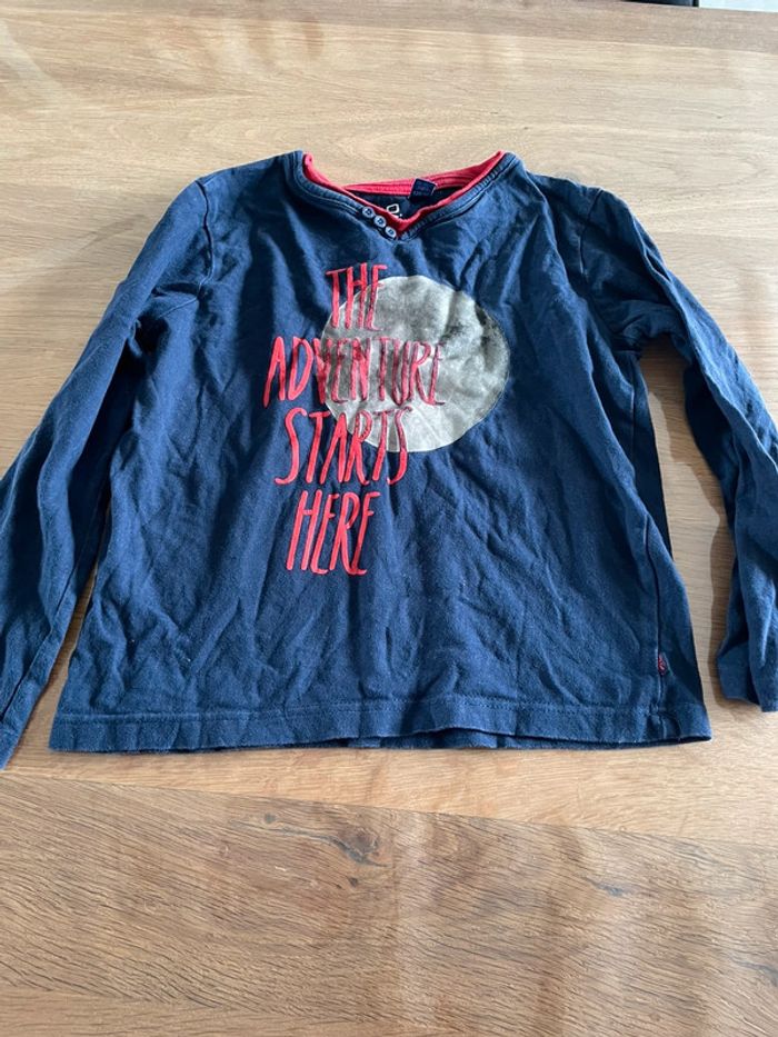 Tee shirt lot de 2 manches longues 6 ans - photo numéro 3