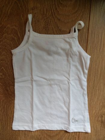 T-shirt fines bretelles blanc Orchestra - 2 ans