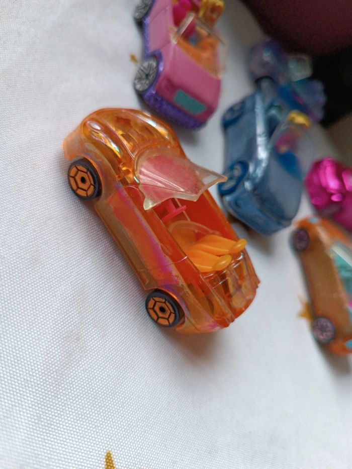 Voiture car Polly pocket miniature mini poupée doll 58 34 12 1 36 59 rose bleu orange violette - photo numéro 2