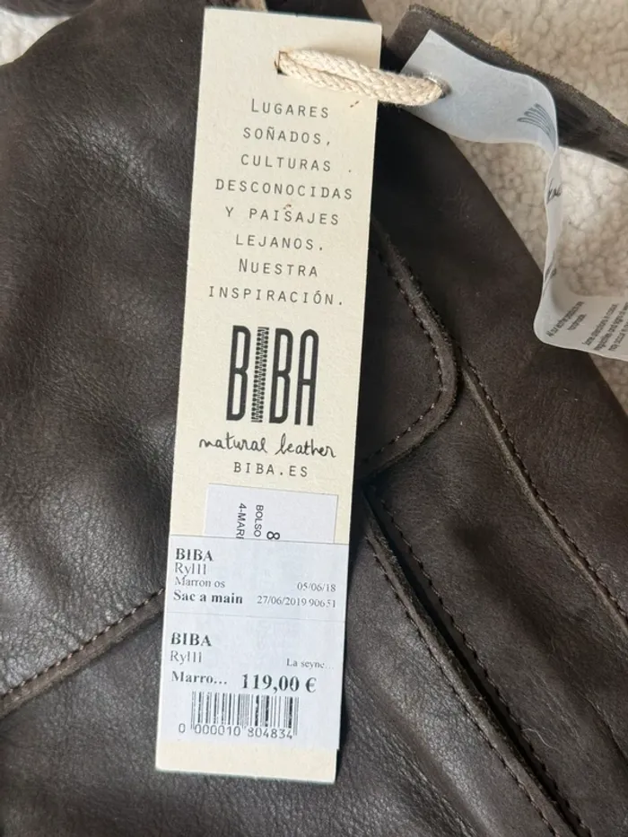 Sac en cuir Biba – Bandoulière réglable – Neuf avec étiquette - photo numéro 6