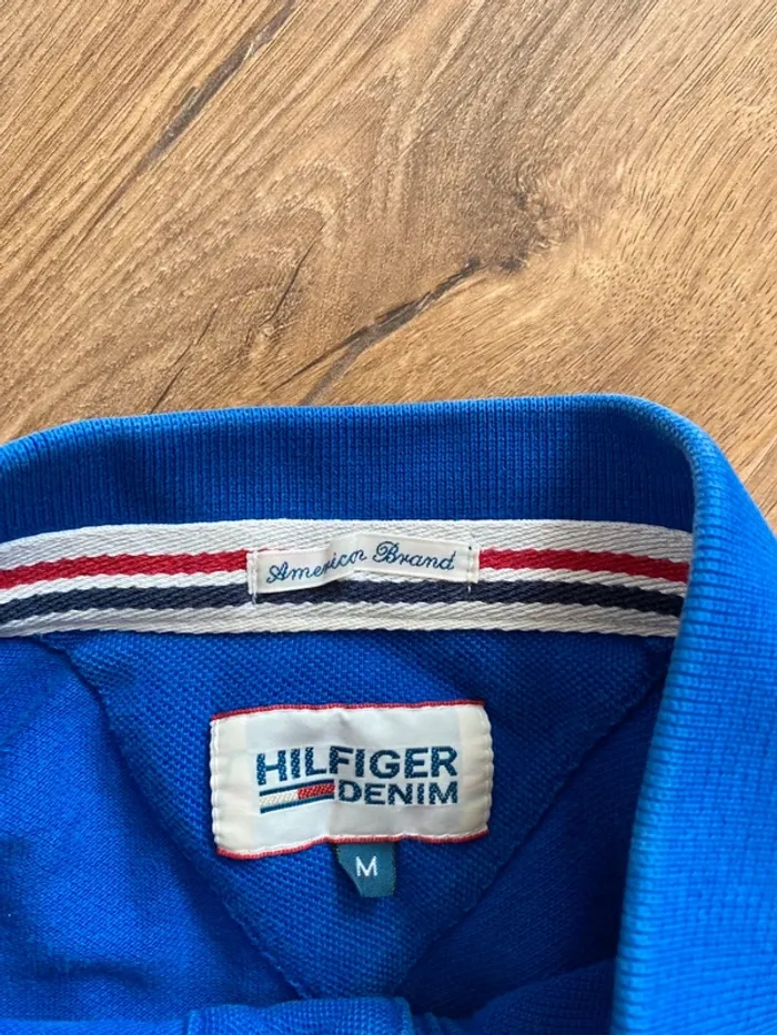 Polo Tommy Hilfiger bleu – Taille M – Logo brodé – Style classique chic - photo numéro 3