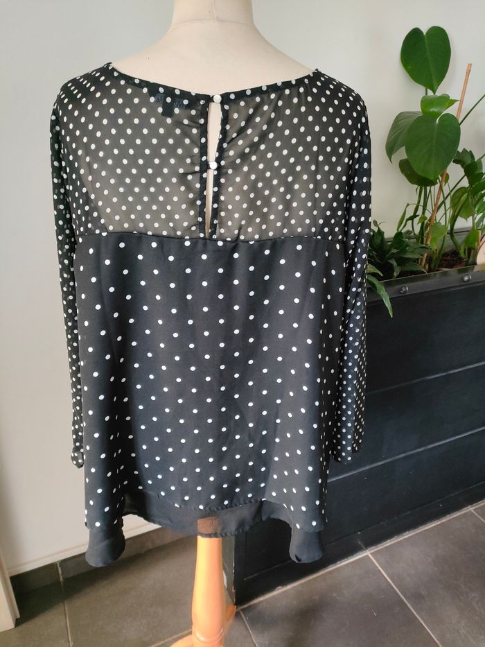 Blouse à pois manches 3/4 MsMode - photo numéro 4