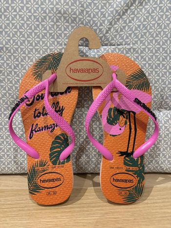 Paire de Claquettes "Flamant Rose" Pointure 31 / 32