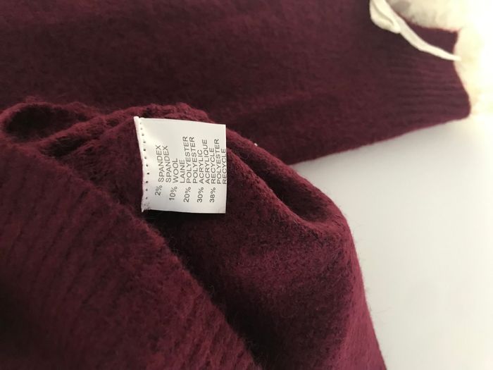 Gilet bordeaux à dentelle - photo numéro 3