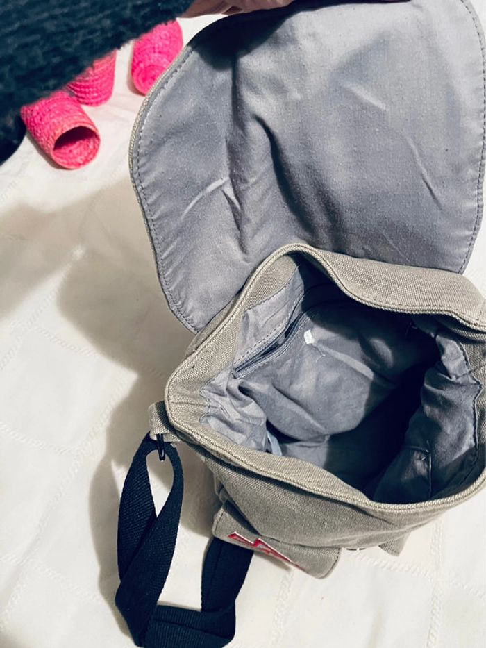 Sac besace en coton kaki - photo numéro 4