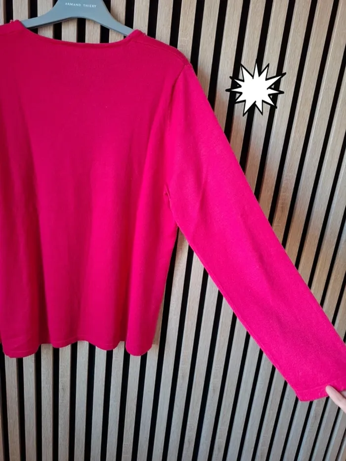 Pull rose framboise perlée Canda T 38 - photo numéro 9