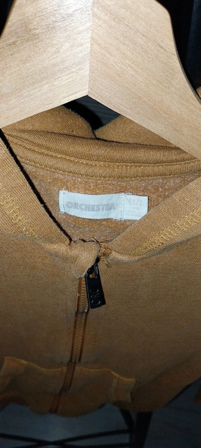 Veste à capuche garçon taille 8ans Orchestra. Couleur camel - photo numéro 2