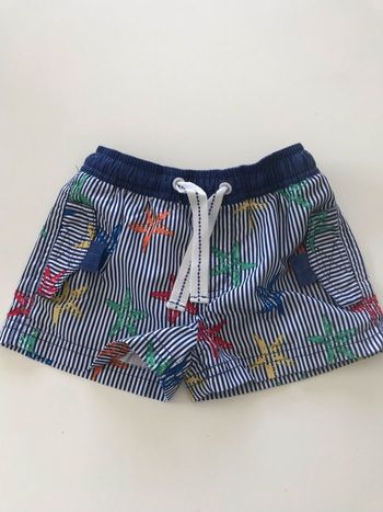 Short de bain bébé rayé marine 6M