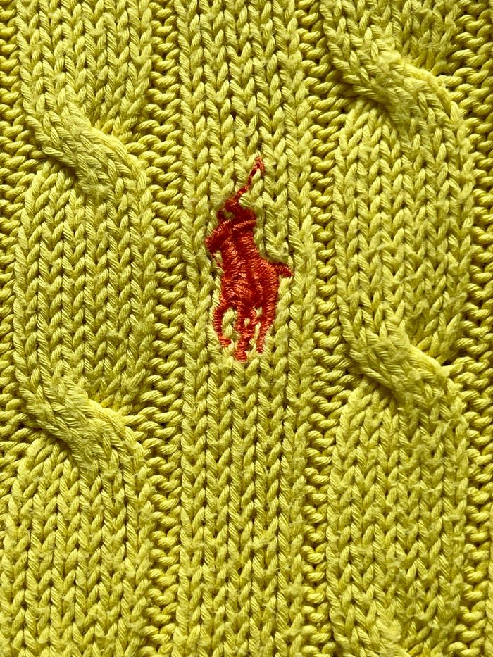 Pull torsadé col V Ralph Lauren femme taille XS - photo numéro 3