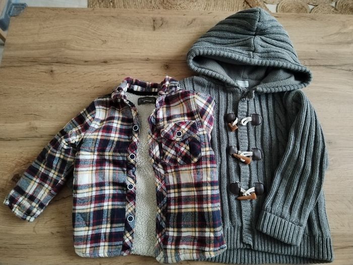 Pulls gilets chemise d'hiver garçon  2 ans