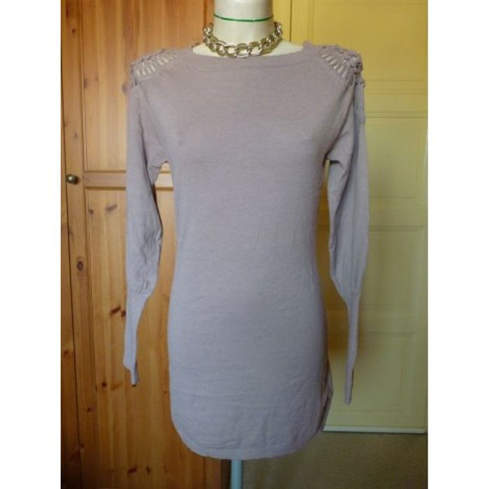 DEBY DEBO - Pull Maille taupe T.42
