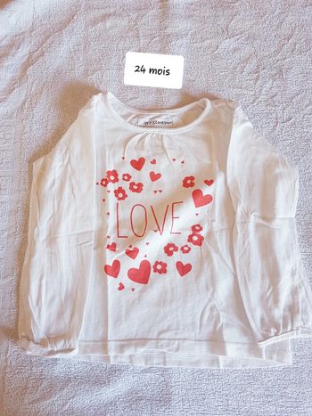 T-shirt in extenso 24 mois