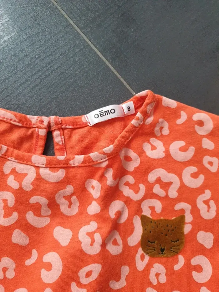 Robe 8 ans orange tachetée - photo numéro 2