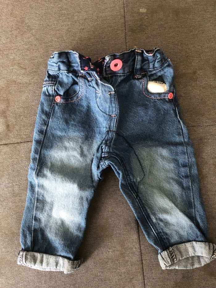 Pantalon jean fille 3-6 mois TB état