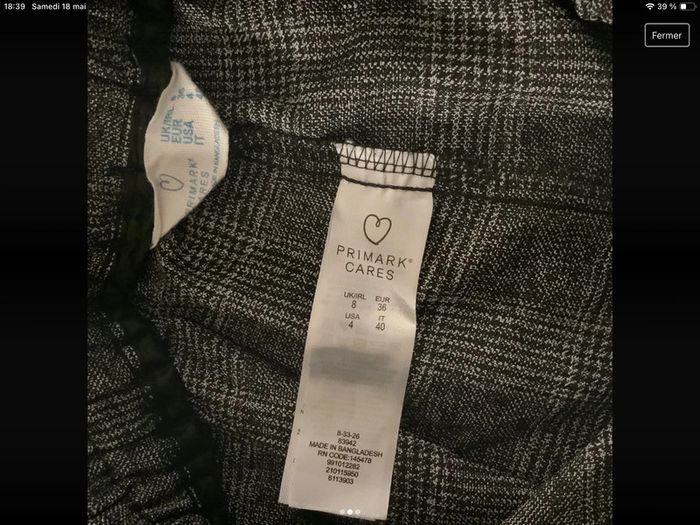 Pantalon coton Primark taille S - photo numéro 2