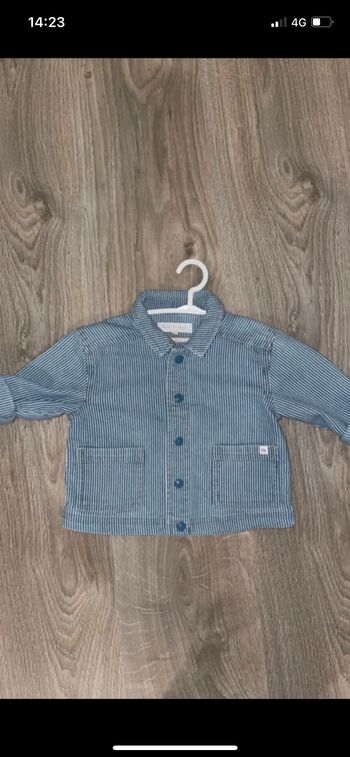 Veste en jean marinière