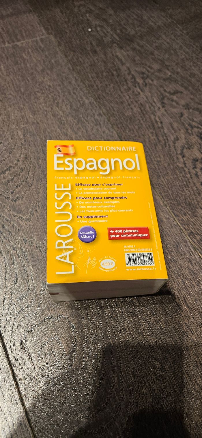 Mini dictionnaire espagnol format de poche - photo numéro 2