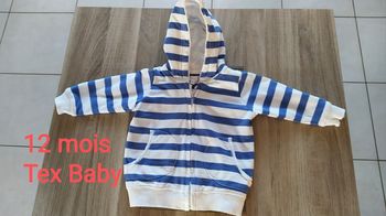 Sweat à capuche 12 mois Tex baby