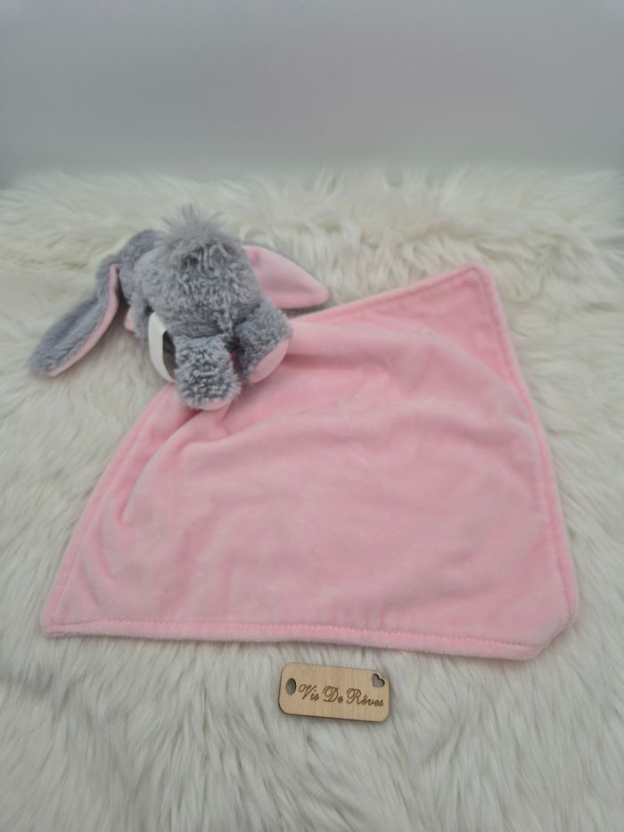 Doudou mouchoir lapin gros mouchoir Rose TJM - photo numéro 4