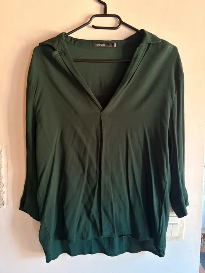 Blouse verte sapin