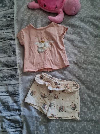 Ensemble Tee-shirt short dumbo 3 mois disney